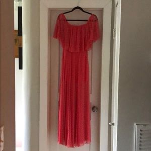 Coral maxi dress